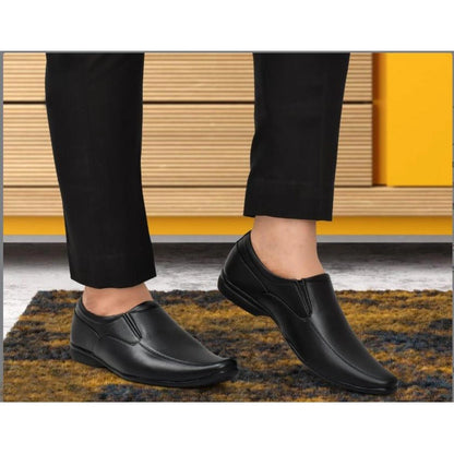 Generic Men's Faux Leather Formal Shoes (Black)