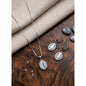 Dropship Women's Brass Silver Plated Pendant Set (Grey)